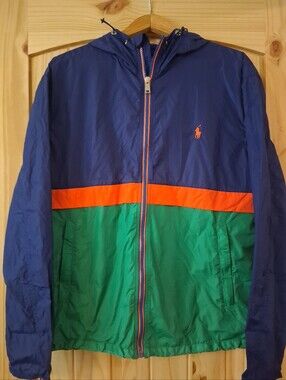 Polo Ralph Lauren Windbreaker Rain Jacket Sz Medium